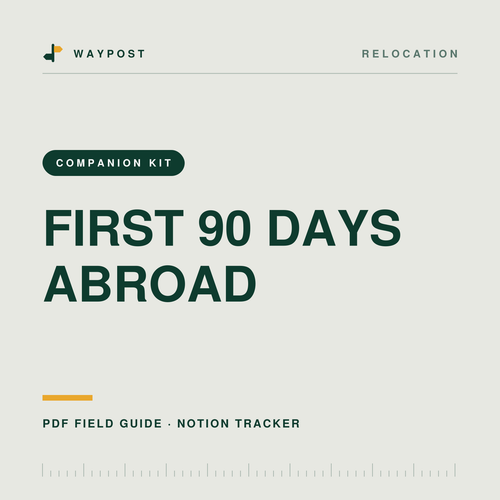 First 90 Days Abroad — Notion system and PDF field guide by Waypost